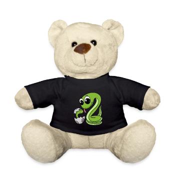 Schlange mit Baby Schlange - Teddy - Schwarz - Vorne