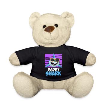 Papa Requin Papa Hai Père - Nounours - noir - Devant