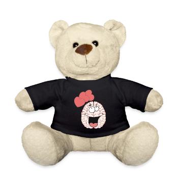 Brain Brain Feelings Love Partnership Valentine - Teddy Bear - black - Front