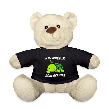 Mein offizielles Schlafshirt Schildkröte - Teddy - Schwarz - Vorne