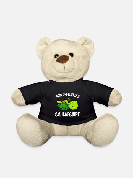 Schildkröten Schlafshirt offizielles Schlafshirt - Teddy - Schwarz