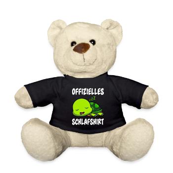 Offizielles Schildkröten Schlafshirt Schlaf - Teddy - Schwarz - Vorne