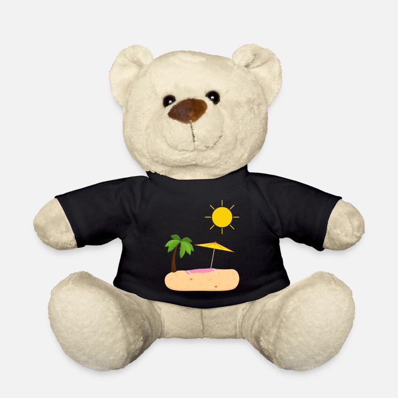 Sommer Strand Sonne Palmen - Teddy - Schwarz