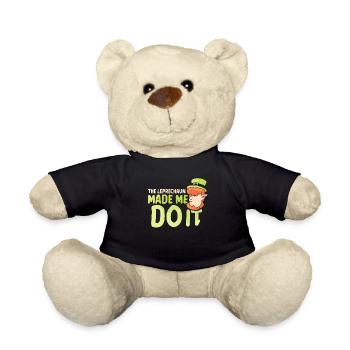 Der Leprechaun Hat Mich Dazu Gezwungen Kobold Ire - Teddy - Schwarz - Vorne