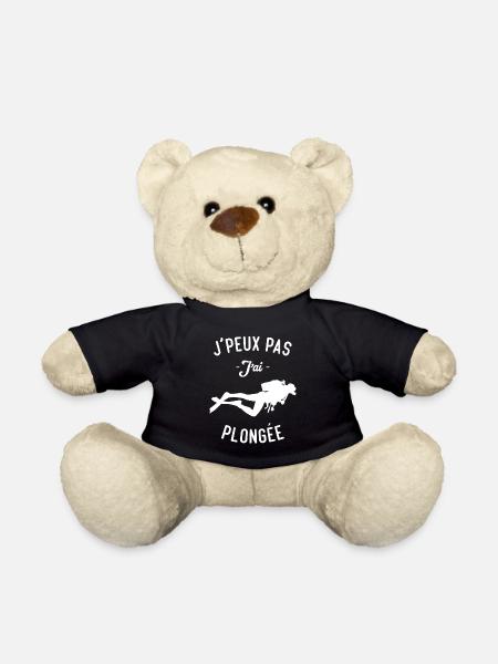 Je Peux Pas J'ai Plongée Humour Cadeau - Nounours - noir