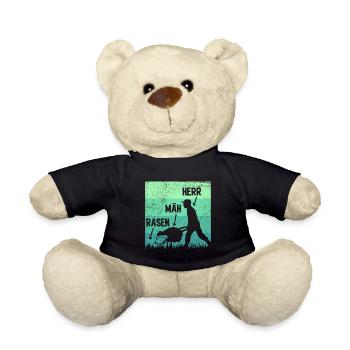 Rasen Mäh Herr Rasenmäher Rasen mähen Garten - Teddy - Schwarz - Vorne