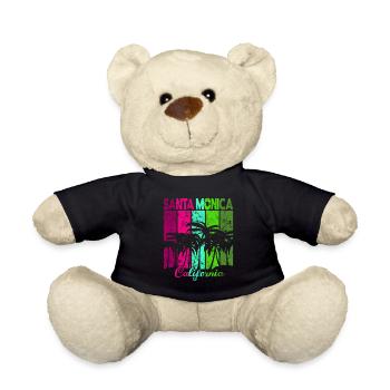 Vintage Santa Monica California Palmen - Teddy - Schwarz - Vorne