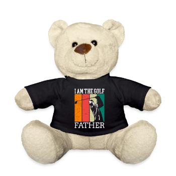 I am the Golf Father Golfer Papa Golfspieler - Teddy Bear - black - Front