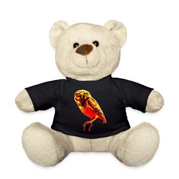 owl owl - Teddy Bear - black - Front