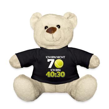 Tennisspieler 70 Jahre 70. Geburtstag 70 Jahre - Teddy - Schwarz - Vorne