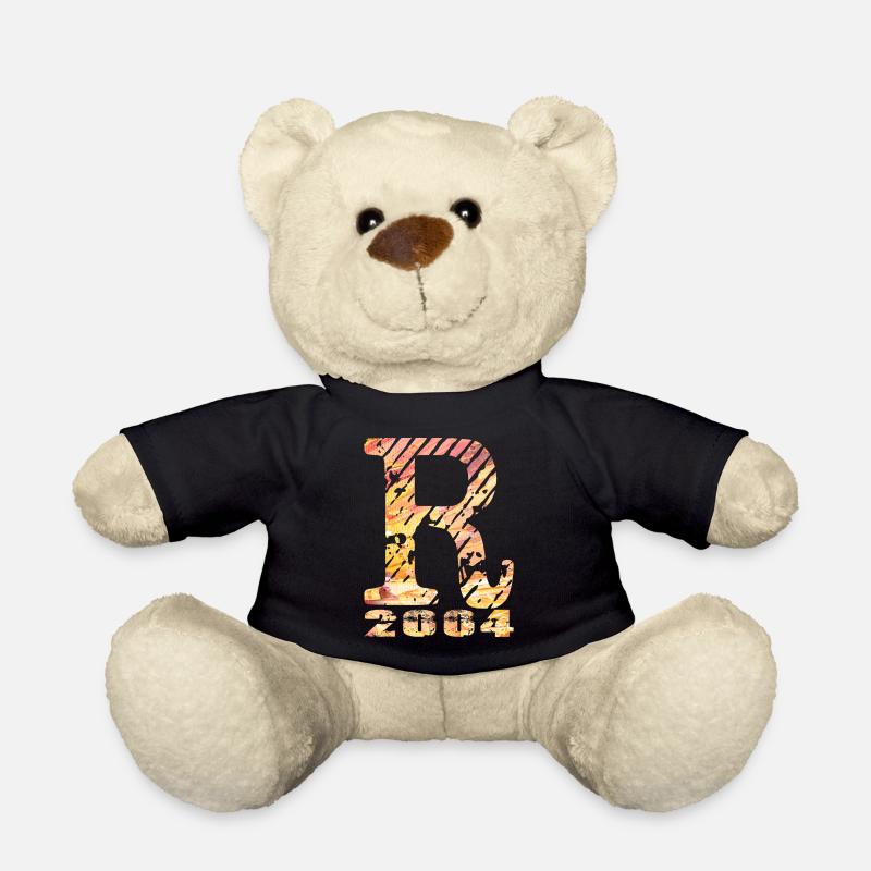 R 2004 Name Geburtsjahr Geschenk - Teddy - Schwarz