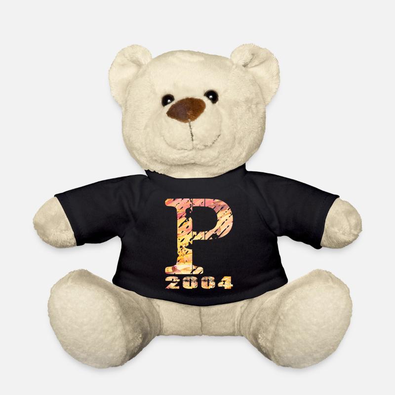 P 2004 Name Geburtsjahr Geschenk - Teddy - Schwarz