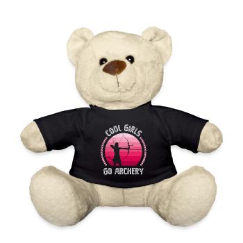 Cool Girls Go Archery Ladies - Teddy Bear - black - Front
