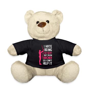 Sexy Archer Archery Ladies - Teddy Bear - black - Front