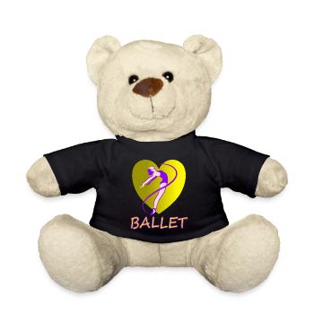 Ballett-Tänzerin Balletttänzer Tanzschule Geschenk - Teddy - Schwarz - Vorne