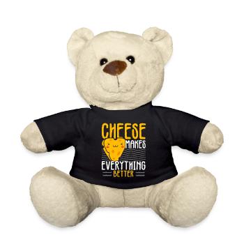Käse macht alles besser Cheesy Cheese - Teddy - Schwarz - Vorne