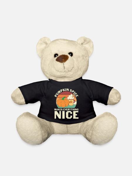 Pumpkin Spice Makes Everything Nice - Teddy Bear - black