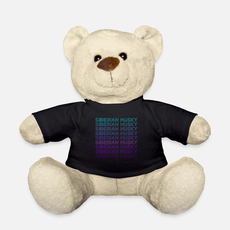 Siberian Husky Retro - Teddy - Schwarz