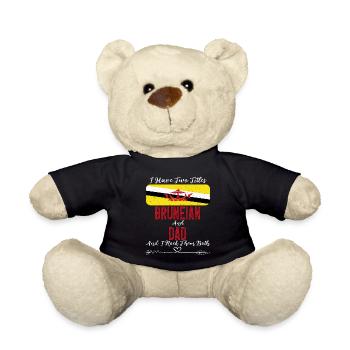 Bruneian Dad Brunei Flag For Father's Day - Teddy Bear - black - Front
