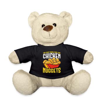 I'm only here for the Chicken Nuggets Nug Nuggi - Teddy Bear - black - Front