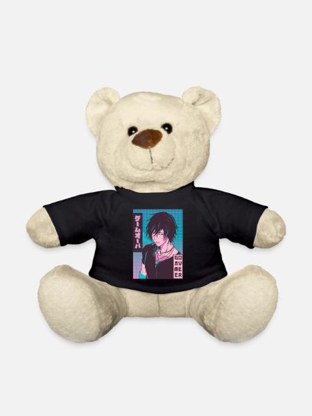 Game Over Anime Boy Jajpanese Vaporwave Ästhetisch - Teddy - Schwarz