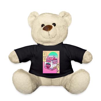 Kawaii Strawberry Milk Vaporwave Ästhetisches Gesc - Teddy - Schwarz - Vorne