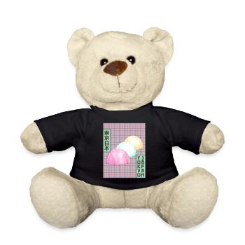 Mochi Tokyo Japan Japanese Aesthetics Poster Gesch - Teddy Bear - black - Front
