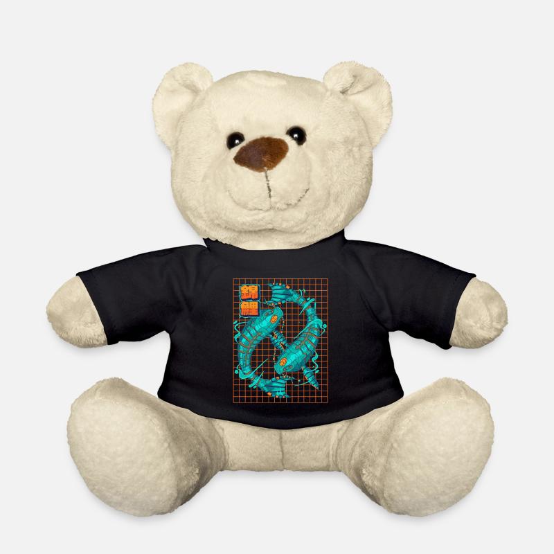 Cyborg Koi Fisch Cyber Punk Cyber Ästhetisches Ges - Teddy - Schwarz