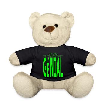 Je suis tout simplement génial - Nounours - noir - Devant