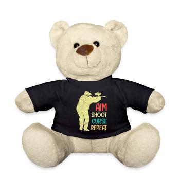 Aim Shooting Curse again Paintball - Teddy Bear - black - Front
