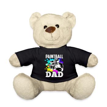 Paintball Dad Paintballer Papa Paintball Player - Teddy Bear - black - Front