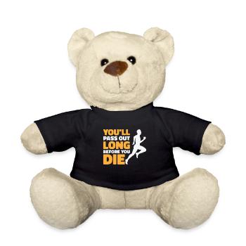 Jogger Läufer Marathon Joggen Langlauf - Teddy - Schwarz - Vorne