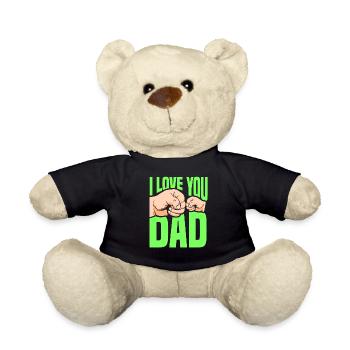 Ich Liebe Dich Papa Vater Tag Vater Papi Sprüche - Teddy - Schwarz - Vorne