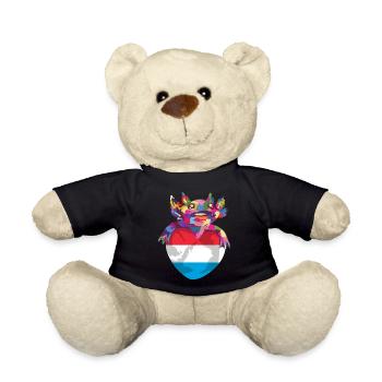 Luxembourg Flag Luxembourg flag Home - Teddy Bear - black - Front