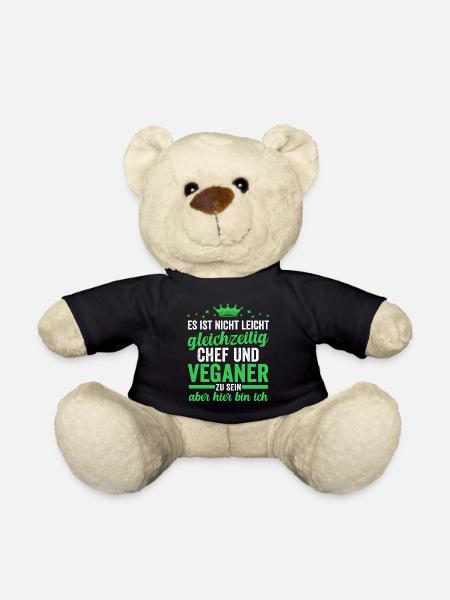 Vegan Vegetarier Veganer - Teddy - Schwarz