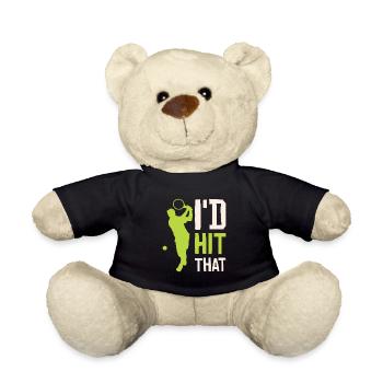 Joueur de tennis Raquette de tennis Balle de tennis - Nounours - noir - Devant