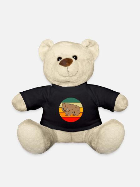 Retro Wombat - Teddy - Schwarz
