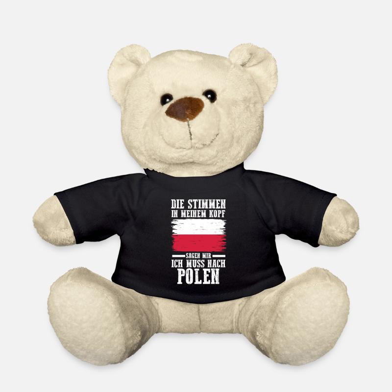 Polska Polen Pole Polnisches - Teddy - Schwarz