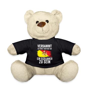 Sicilia Sizilien Sizilianer Sizilianisches - Teddy - Schwarz - Vorne