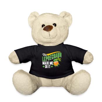Der Leprechaun Hat Mich Dazu Gezwungen Kobold Ire - Teddy - Schwarz - Vorne