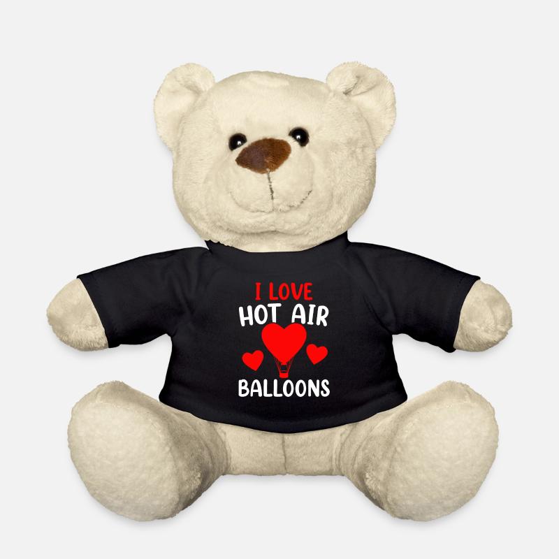 Ich Liebe Heißluftballons Heißluftballon Flug - Teddy - Schwarz