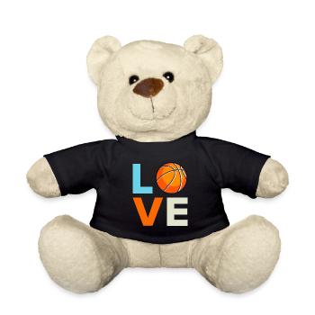 Basketball Liebe Basketballer - Teddy - Schwarz - Vorne
