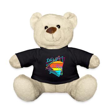 Let's Get Physical Vintage 80s Retro Workout - Teddy Bear - black - Front