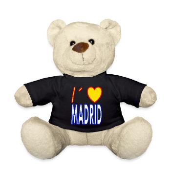 I love Madrid born in Madrid - Teddy Bear - black - Front