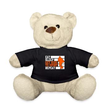 Eat Sleep get Kids to Sport répéter Basketball Papa - Nounours - noir - Devant
