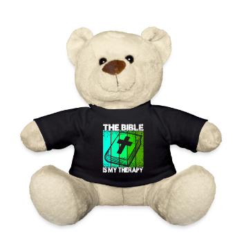 The Bible Is My Therapy - Teddy Bear - black - Front