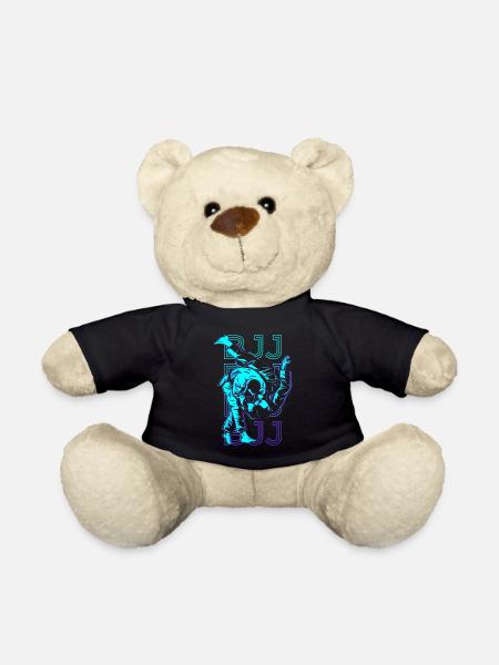 BJJ Brazilian Jiu Jitsu Retro Gift - Teddy Bear - black