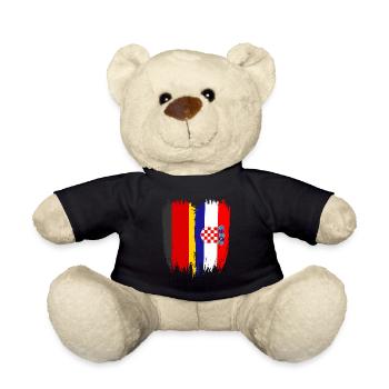 Allemagne Drapeau Croatie - Nounours - noir - Devant