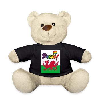 Wales LGBT Gay Pride Cardiff - Teddy - Schwarz - Vorne
