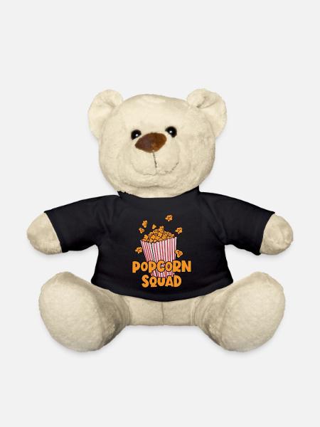 Popcorn Squad Citation drôle Manger du pop-corn - Nounours - noir